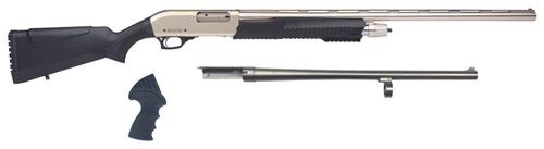Rock Island Meriva 3-in-1 Combo Shotgun MR25P101MC, 12 Gauge, 18.50", 3" Chmbr, Vent Rib Barrels Chrome Rec Black Synthetic Stock
