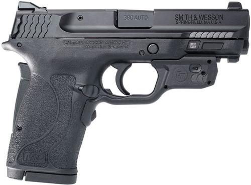 Smith and Wesson M&P 380 Shield EZ Pistol 12611, 380 ACP, 3.675", Black Polymer Grips, Crimson Trace Laserguard, 8 Rds