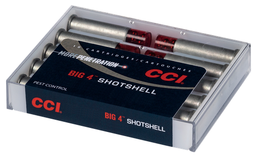 CCI Pest Control Shotshell Big4 Pistol Ammunition 3712CC, 9mm, #4 Shot, 45 Grain, 1000 fps, 10 Rd/bx