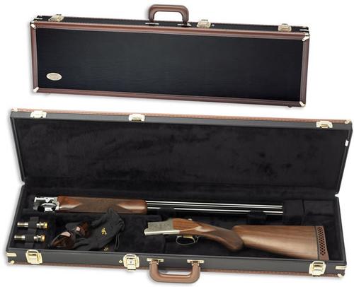 Browning Traditional Fitted Luggage Gun Case - Universal O/U BT Trap Case - Black/Tan