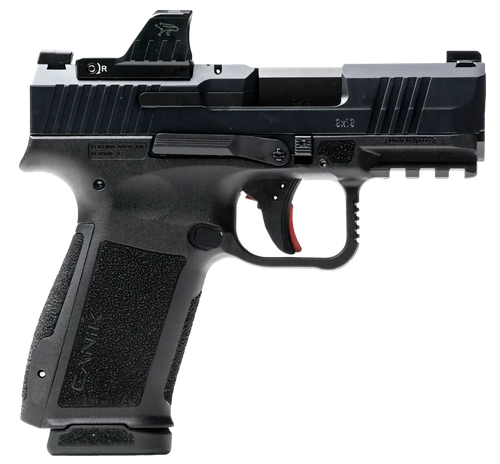 Canik Mete MC9L Compact Pistol HG7882VN, 9mm, 3.18", Textured Polymer Grips, Black Nitride Finish, w/MeCanik M01 Optic, 17 Rds