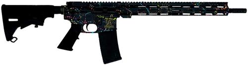 Great Lakes AR-15 Saved By The Splatter Rifle GL15223BLK, 223 Wylde, 16", Black Stock, 30 Rds