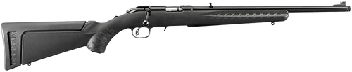 Ruger American Rimfire Rifle 8322, 22 Magnum (WMR), 18 in Threaded, Black Composite Stock, Black Finish, 9 Rd