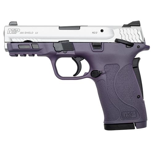 Smith & Wesson M&P380 Shield EZ M2.0 Pistol 13395, 380 ACP, 3.67", Black Polymer Frame, Orchid Stainless Finish, 8 Rds