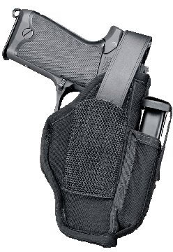 Uncle Mikes Ambidextrous Hip Holster w/Mag Pouch/3.25"-3.75" Medium/Large Autos (70160)