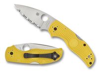 Spyderco Native 5 Lightweight Maxamet Folding Knife w/Yellow Textured Handle (C41PYL5)