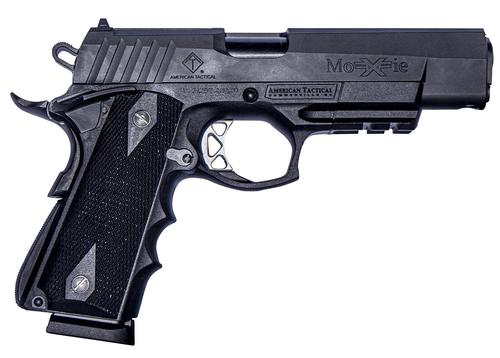 American Tactical FXH-45 Moxie Pistol GFXH45M, 45 ACP, 5.40", Black Finger Grooved Polymer Grips, Black Finish, 8 Rds