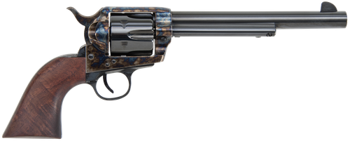 Traditions 1873 Revolver SAT73004, 45 Colt, 7.50", Walnut Grips, Color Case Hardened Finish, 6 Rds