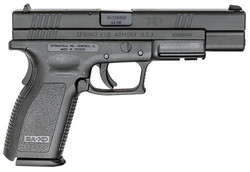 Springfield XD Pistol XD9402, 40 S&W, 5", Black Polymer Grip/Frame, Black Finish, 10 Rds