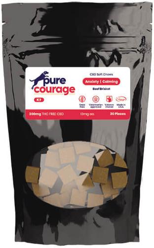 Pure Courage K9 CBD Soft Chew Beef Calming Treats (K9CALM)