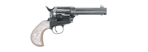 Uberti 1873 Cattleman Outlaws & Lawmen Doc Revolver U356724, 357 Mag, 4.75", Birdshead Grip, Nickel Plated Finish