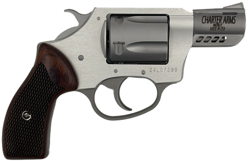 Charter Coyote Revolver 53802, 380 ACP, 2in, Small Rosewood Checkered, 5 Rds