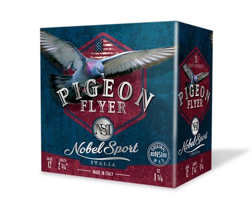 Nobel Sport Pigeon Flyer Shotshells ANSPG126075, 12 Gauge, 2", 1 1/4 oz, 1260 fps, #7.5 Lead Shot, 25 Rds/box