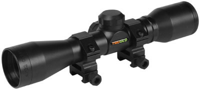 TruGlo Compact Shotgun Scope TG8504BD, 4x, 32mm Obj, 1 in Tube Dia, Matte Black, Diamond Ballistic Reticle