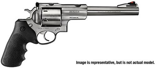 Ruger Super Redhawks Revolver 5507, 480 Ruger, 7.5 in, Rubber Grip, Stainless Finish, 6 Rd