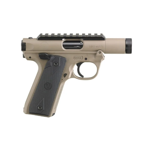 Ruger Mark IV Tactical Pistol 40181, 22 Long Rifle (LR), 3", Black Polymer Grips, FDE Hard Coat Anodized Finish, Silencer Shop Exclusive, 10 Rd