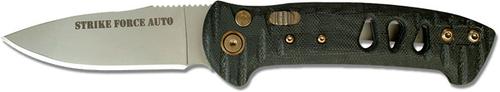Knive of Alaska Strike Force Automatic Folding Knife, Black G10 (00911FG)