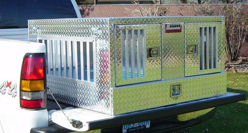 Owens Pro Hunter Series Double Compartment Dog Box w/Bottom Drawer Storage 55023W, 4 Seasons Vents, 38"W x 40"D x 26"H