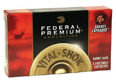 Federal Vital-Shok Premium Rifled Slug PB127DPRS, 12 Gauge, 2-3/4", 1 oz, 1300 fps, TruBall, 5 Rd/bx