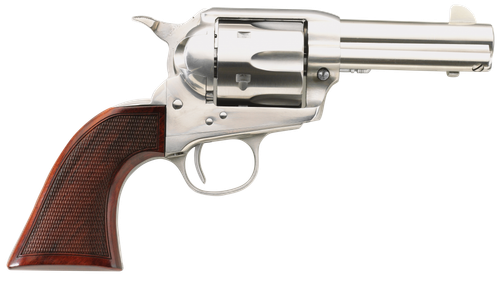 Taylors Runnin Iron Revolver 550818, 45 Colt (LC), 3.50", Walnut Grips, Stainless Steel Finish, 6rd