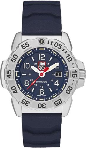 Luminox Navy Seal Steel Watch XS.3253 Blue Dial, White Figures, 45mm, Blue Rubber Band