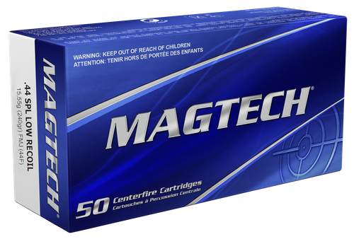 Magtech Range/Training Pistol Ammunition 44F, 44 S&W Spl, FMJ, 240 gr, 722 fps, 50 Rd/Bx