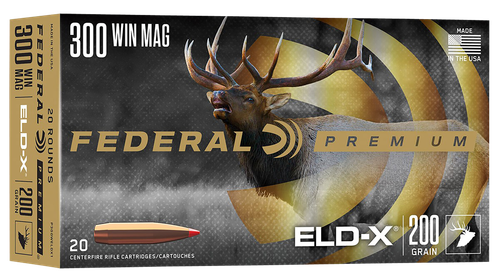 Federal Premium Rifle Ammunition P300WELDX1, 300 Win Mag, Extremely Low Drag-eXpanding, 200 gr, 2860 fps, 20 Rd/Bx
