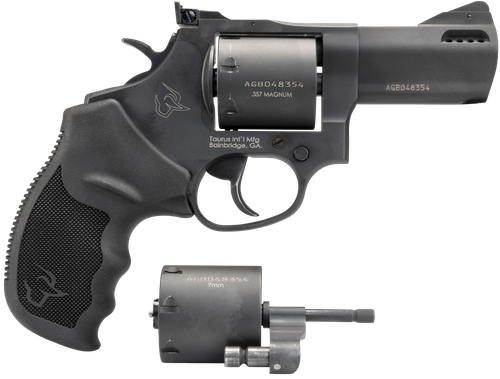 Taurus 692 Revolver 2692031, 38 Special +P/357 Mag/9mm Luger, 3", Black Ribber Grip, Matte Black Finish, 7 Rd