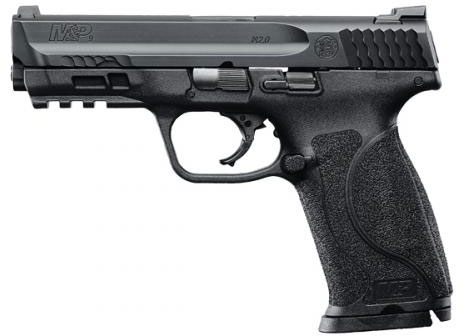 Smith & Wesson M&P 9 M2.0 Semi-Auto Pistol 11758, 9mm, 4.25 in, Black Plastic Grips, No Safety, Black Finish, 15 rd, Fixed Sights