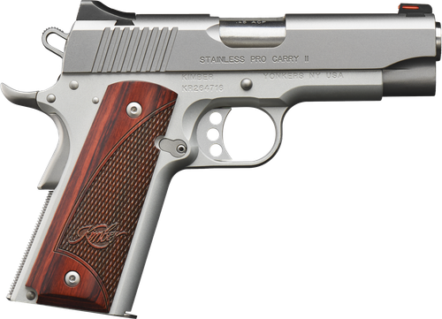 Kimber 3200323 Stainless Pro Carry II(2016) Pistol - 9MM, 4 in Barrel, Aluminum Frame, Satin Stainless Steel Slide, 9 Rd