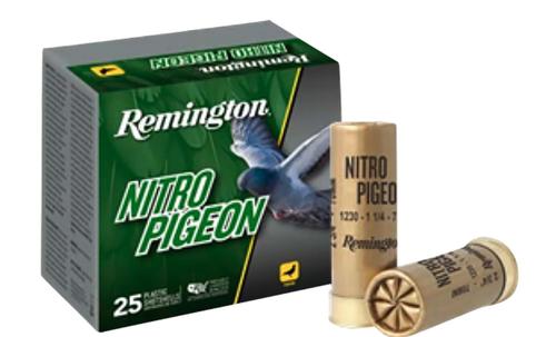 Remington Nitro Pigeon Shotshells R28681, 12 Gauge, 2-3/4", 1 1/4o z, 1300 fps, #7.5 Lead Shot, 25 Rds/box