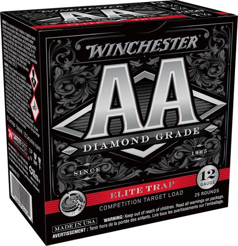 Winchester AA Diamond Grade Elite Trap Shotshells AADGHA127, 12 Gauge, 2-3/4", 1 1/8 oz, 1250 fps, #7.5 Lead Shot, 25 Rds/box