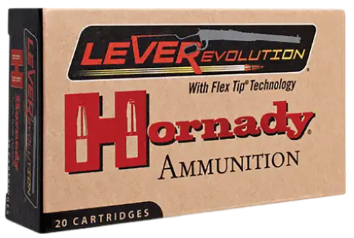 Hornady LeveRevolution Rifle Ammunition 82741, 45-70 Goverment, Gilding Metal Expanding, 250 GR, 20 Rd/bx
