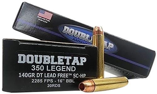 DoubleTap Rifle Ammunition 350L140X, 350 Legend, DT Lead Free, 140 gr, 20 Rd/Bx