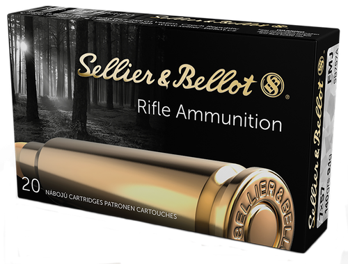 Sellier & Bellot Rifle Ammuntion SB757A, 7 X 57 Mauser, Full Metal Jacket (FMJ), 140 GR, 2850 fps, 20 Rd/bx