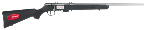 Savage 93R17FSS Rimfire Rifle 96712, 17 HMR, 20.75", Bolt Action, Black Syn Stock, Stain Steel Finish, Accutrigger, 5 Rds