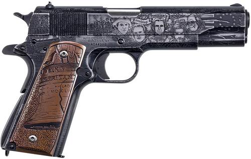 Auto Ordnance 1911 Revolution Edition Pistol 1911BKOC7, 45 Automatic Colt Pistol ACP, 5", Copper Grip, Custom Finish