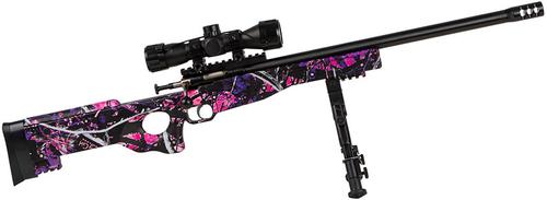 Crickett Precision Single Shot Rifle w/Scope KSA2148, 22 LR, 16 1/8" Threaded, Muddy Girl Stock, Blued Steel Finish
