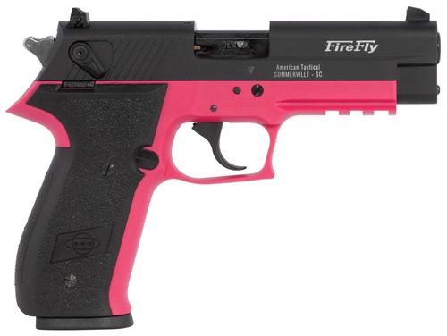 American Tactical FireFly Pistol GERG2210FFP, 22 LR, 4", Black Polymer Grips, Pink Finish, 10 Rds