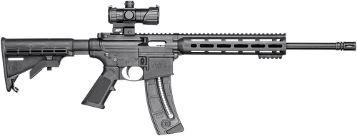 Smith & Wesson M&P15-22 Sport Rifle 12722, 22 LR, 16.5", 6 Pos. Black Stock, Matte Black Finish w/ Red & Green Dot Optic, 25 Rd