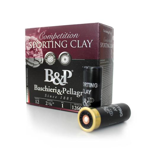 Baschieri & Pellagri Sporting Clays Target Loads CA7T03SPA012, 12 Gauge, 2-3/4", 1 oz, 1260 fps, #8 Shot, 25 Rd/Bx