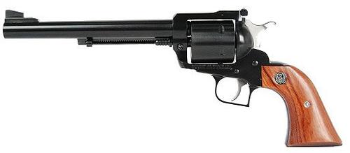 Ruger Super Blackhawk Single-Action Revolver 0802, 44 Remington Mag, 7 1/2 in, Rosewood Grip, Blue Steel Finish, 6 Rd