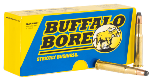 Buffalo Bore Rifle Ammunition 8C/20, 45-70 Magnum, Jacketed Flat Nose (FN), 350 GR, 2100 fps, 20 Rd/Bx