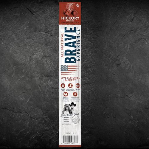 Brave Experience All Natural American Angus Hickroy Beef Sticks, 1oz (ST222)