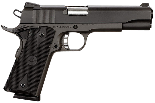 Rock Island Armory Tactical Full-Size 1911 Semi-Auto Pistol 51431, 45 ACP, 5 in, Wood Grips, Black Finish, 8 Rd