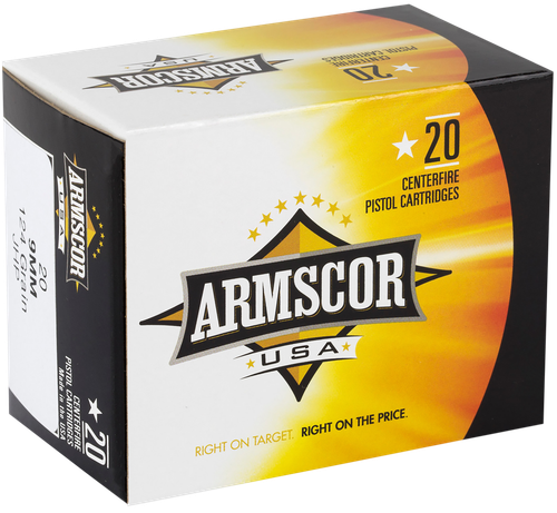 Armscor Pistol Ammunition AC9-7N, 9mm, Jacketed Hollow Point, 124 GR, 20 Rd/bx