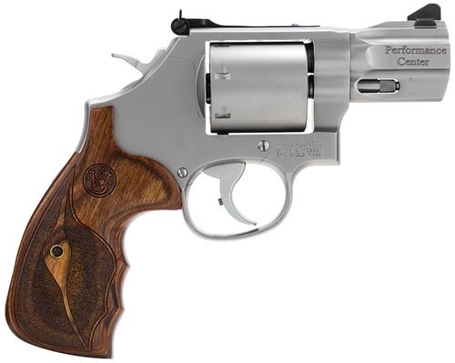 Smith & Wesson 686 Performance Center Revolver 170346, 357 Magnum, 2.5 in, Rosewood Grip, Stainless Finish, 7 Rd