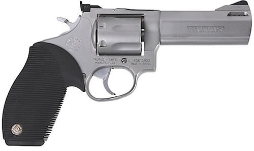 Taurus 627 Revolver 2627049, 357 Magnum, 4", Ribber Grip Overlay Grip, Matte Stainless Finish, 7 Rd