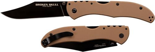Cold Steel Broken Skull II Knife, Coyote Tan, Black Coated (54S2A)