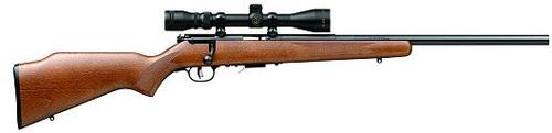 Savage 93R17GVXP Rimfire Rifle 96222, 17 HMR, 20.75", Bolt Action, Walnut Stock, Blue Finish, Accutrigger, w/Scope, 5 Rds